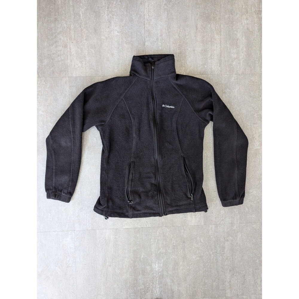 Columbia Fleece Jacket Women’s Size Small Black Full Zip Outdoor Jacket